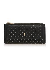 Large black women's wallet with rhinestones POREC-0345-99(Z23)-01