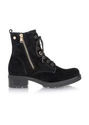 Women's black suede leather boots BUTYD-0937A-98(Z23)-01