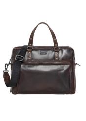 Brown leather men's bag TORMS-0542-1I(Z26), front product view on white background.