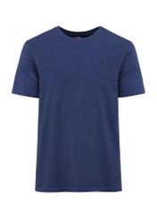 Blue cotton men's T-shirt TSHMT-0120-61(W25)-01