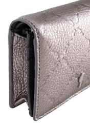 Women's small silver leather wallet PORES-0872-92(Z23)-06