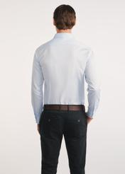 Light blue men's shirt KOSMT-0352-62(Z25), product view from the back on the model, half of the silhouette visible.