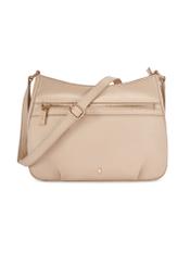 Beige women's shoulder bag TORES-1213-1B(W26) - front product view, on a white background.