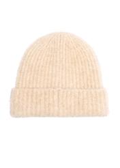 Cream-colored women's hat with a wool blend CZADT-0228-0C(Z26), rear view of the product on a white background.