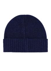 Navy blue women's wool hat CZADT-0210-7E(Z26), product view from the back on a white background.