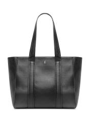 Black women's shopper handbag TOREC-1133-99(W26), product view from the front on a white background.