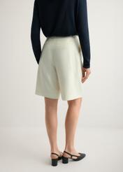 Cream women's wool shorts SZODT-0021-0B(W26)