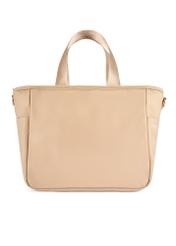 Beige lunchbox bag TOREN-0346-1A(W26) - product view from the back, on a white background.