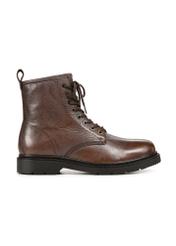 Men's brown leather ankle boots BUTYM-0517-89(Z25), product view from the side on a white background.