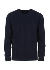 Men's cotton navy blue sweater SWEMT-0134-69(Z23)-04