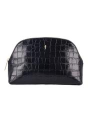 Women's croco leather cosmetic bag TORES-1439-9G(Z26), front product view on white background.