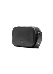 Black leather mini women's handbag TORES-1198-99(Z25), diagonal view of the product on a white background.