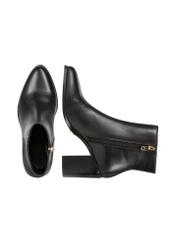 Black leather women's ankle boots BUTYD-1213-99(Z25)