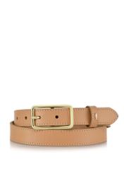 Beige leather women's belt PASDS-0307-81(W24)-01