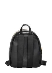 Black quilted women's backpack TOREC-1314-99(Z26), rear view on a white background.