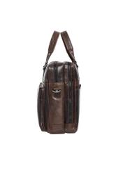Brown leather men's bag TORMS-0542-1I(Z26), side product view on white background.