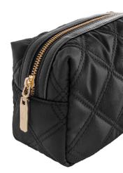 Black quilted women's cosmetic bag TOREN-0282-99(W24)-06