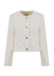 Cream short women's jacket ZAKDT-0041-12(W25)-01