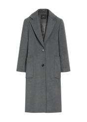 Gray woolen women's coat PLADT-0065-91(Z25)