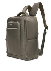 Khaki PLCMN-0014-8D(Z26) airplane backpack. Side view, diagonal, on a white background.