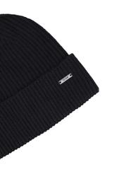 Black wool men's hat CZAMT-0085-99(Z26), close-up of the product detail on a white background.