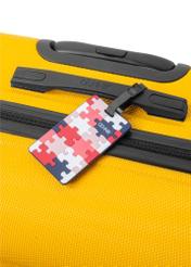 Luggage tag AW-012-0001-15(W25), product view on a suitcase on a white background.