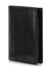 Men's leather unbuttoned black wallet PORMS-0554-99(W24)-03