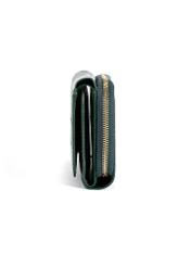 Dark green croco women's wallet PORES-0951-51(W25) - side view of the product on a white background.