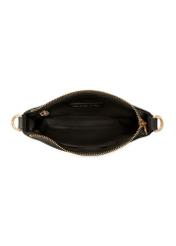 Small black women's handbag TOREC-1188-99(W26), product view from above on a white background.