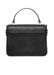 Small black monogrammed trunk bag TOREC-1292-9P(Z26), product view from the back on a white background.