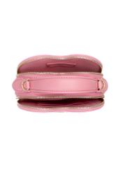 Pink heart-shaped handbag TOREC-1154-5B(W26), product view from above on white background.