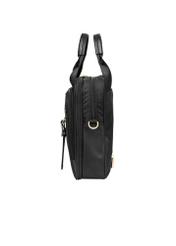 Black laptop bag TOREN-0352-99(Z26), side view of the product on a white background.