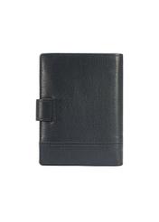 Navy blue men's leather wallet PORMS-0010B-69(W25), back view of the product on a white background.