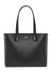 Black leather shopper bag for women TORES-0971D-99(W25)-01