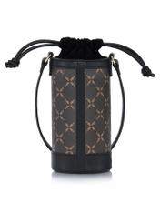 Brown women's handbag with monogram TOREC-0895-98(W24)-03