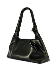 Black women's shoulder bag TOREC-1096-99(Z25), diagonal product view on a white background.