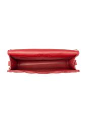 Small quilted women's handbag in red TOREC-1150-4B(W26), product view inside on white background.