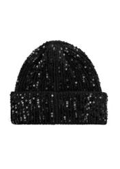 Black women's wool cap CZADT-0203-99(Z25)