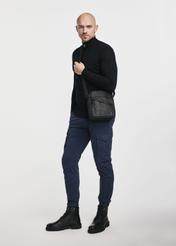 Black men's bag TORMN-0266C-99(Z25), product view on model. Full body visible.