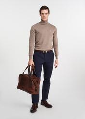 Brown leather large men's bag TORMS-0103C-79(W25)