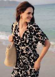Women's floral midi dress SUKDT-0219-81(W25)