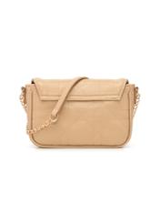 Beige small messenger bag TOREC-1254-1P(Z26), back view of the product on a light background.