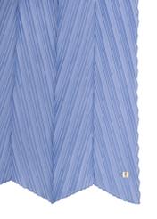 Blue women's scarf with crease SZADT-0157-60(W23)-03