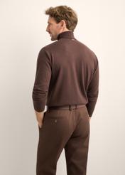 Men's wool turtleneck in dark brown SWEMT-0198-1I(Z26)