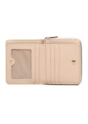 Beige small women's wallet POREC-0399A-81(Z25), product view from the inside on a white background.
