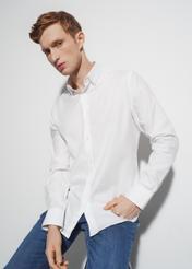 White men's slim shirt KOSMT-0302-11(Z24)-01