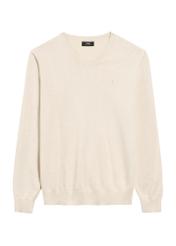 Beige men's sweater with logo SWEMT-0159A-80(Z25), front product view on white background.