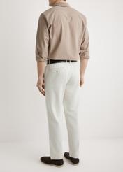 Light beige men's trousers SPOMT-0120-1A(W26), rear view of the product on the model. Half of the silhouette visible.