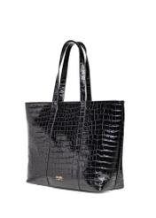 Women's croco shopper bag TORES-0700C-9G(W26), diagonal product view on a white background.