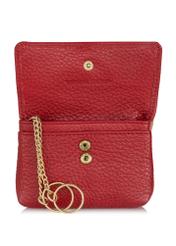 Non-stiff red leather wallet PORES-0895-40(Z23)-04